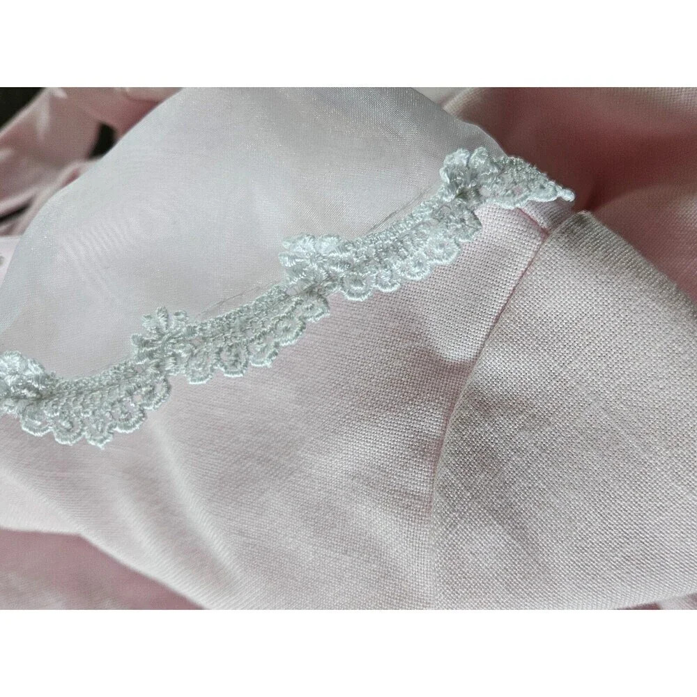 Bonnie Jean Girls Pink Lace Collared Rose Dress Size 4 Wedding Party Church Wear - Picture 4 of 6